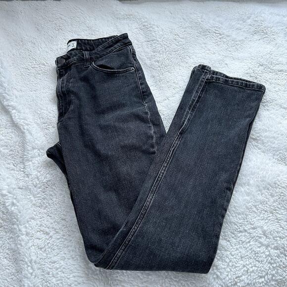 Abercrombie & Fitch The Skinny High Rise Split Hem Jeans Size 4T Black Retro‎ - Picture 1 of 8